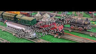 Alte Blechbahnen in Aktion Freilichtmuseum Grefrath 02.09.2023