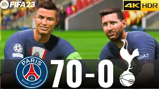 FIFA 23 -MESSI, RONALDO, MBAPPE, NEYMAR, HAALAND ! ALL STAR  |PSG 70-0 SPURS !UCL FINAL !