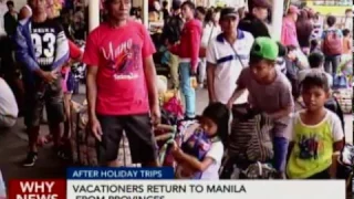 Vacationers return to Manila from provinces