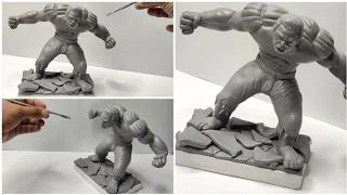 Made HULK Using clay 😍! | Clay art :  DIY : Miniature Clay Figure