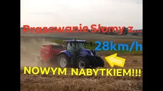 Prasowanie słomy 2019. NOWYM NABYTKIEM. 28KM/H.