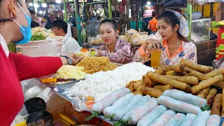 Best Spring Rolls of All Time ! Fried Rice Vermicelli, Noodles - Cambodian Street Food