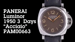 PANERAI Luminor 1950 3 Days Acciaio PAM663 PAM00663