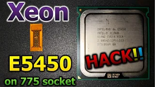 LGA 771 to LGA 775 Mod | P5G41T-M LX3 Motherboard hacking | Xeon E5450 (Q9650)