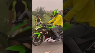 Kids Reaction on Ninja 300 exhaust sound #shorts #ninja300 #sound #akrapovic #reaction #kidsreaction