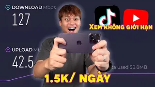 TEST THỬ SIM 4G VNSKY CHỈ 1.5K/NGÀY: XEM YOUTUBE, TIKTOK THOẢI MÁI KHÔNG GIỚI HẠN, TỐC ĐỘ CAO!!