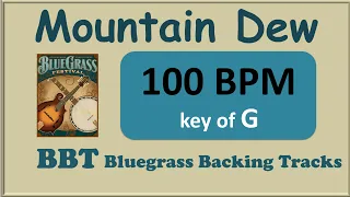 Mountain Dew 100 BPM bluegrass backing track in G
