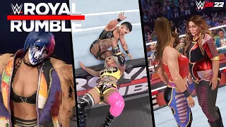 WWE 2K22 Simulation: Women's Royal Rumble match 2023 Highlights