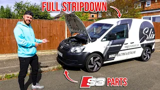 INSTALLING AUDI S3 PARTS & STRIP DOWN ON MY CHEAP VW CADDY VAN