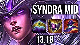 SYNDRA vs FIZZ (MID) | 65% winrate, Legendary | EUW Master | 13.18