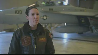 The first female FA-18 demo pilot for the Blue Angels