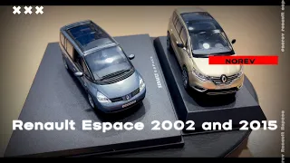 NOREV RENAULT ESPACE V6 DCI 2002  and ESPACE "INITIALE PARIS" 2015