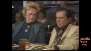 Rose Marie and Morey Amsterdam telling jokes, 1985