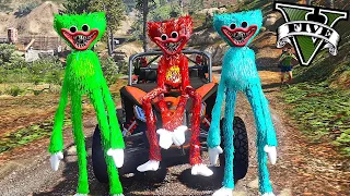 TRILHA OFF ROAD de CARRO com os HUGGY WUGGY ELEMENTAIS no GTA 5 ! ( Poppy Playtime )