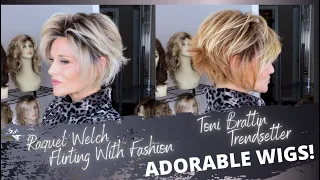 Raquel Welch FLIRTING WITH FASHION & Toni Brattin TRENDSETTER Wig | DOPPELGANGERS! Cap & Price Diff!