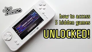 Evercade EXP HIDDEN GAMES unlocked!  How to access the 5 secret games on this retro handheld
