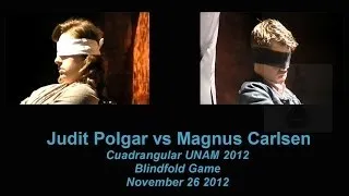 ♚ Judit Polgar vs Magnus Carlsen Blindfold Chess Game/ Playchess.com