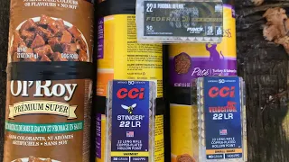 22lr vs cans of dog/cat food. Penetration testing