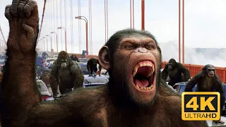 Affe gegen Menschen - Kampfszene auf der Brücke - Planet der Affen: Prevolution (2011) 4KHD