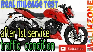 new TVs apache Rtr 160 4v| real mileage test| after 1st service| Delhi traffic condition| MALIKZONE