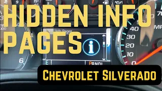 Silverado/Sierra Hidden Info Pages and Settings!