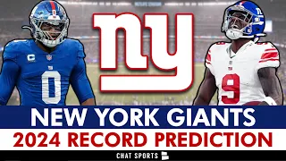 New York Giants Record Prediction For 2024 NFL Season