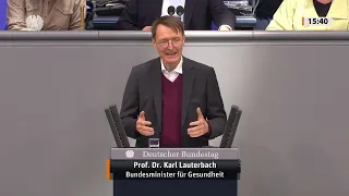 Bundesgesundheitsminister Karl Lauterbach zum GKV-Finanzstablisierungsgesetz