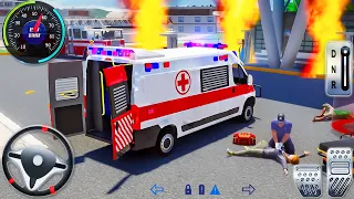 Ambulance Van Emergency Driving 2024 - 911 Helicopter Rescue Flight Simulator - Android GamePlay #3