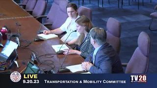 Transportation and Mobility Committee Meeting, September 20, 2023