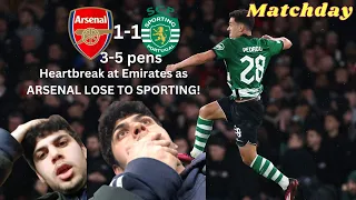 HEARTBREAK AT THE EMIRATES AS ARSENAL LOSE TO SPORTING ON PENALTIES!!! Arsenal 1-1 (3-5) sporting