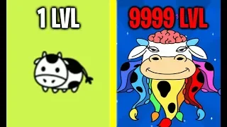 MOST STRONGEST COW EVOLUTION All Cow Unlocked in Cow Evolution! (9999+ Level Cow God!)