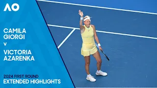 Camila Giorgi v Victoria Azarenka Extended Highlights | Australian Open 2024 First Round