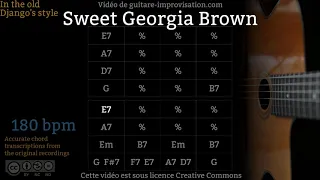 Sweet Georgia Brown (180 bpm) - Gypsy jazz Backing track / Jazz manouche