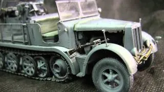 1/35th scale German SDKFZ-7/2 Flak 36 Halftrack model showcase video