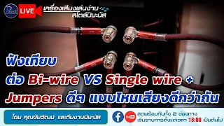 🔴LIVE!! ฟังเทียบต่อ Bi-wire VS Single wire + Jumpers ดีๆ แบบไหนเสียงดีกว่ากัน