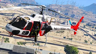 PERSEGUIÇÕES HELICÓPTERO ÁGUIA | GTA 5 VIDA POLICIAL