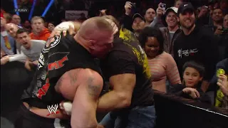 Triple H and Brock Lesnar clash during fight between Mr. McMahon and Paul Heyman