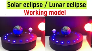 solar eclipse - lunar eclipse - working model - earth rotation day and night model - diyas funplay