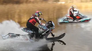 GSX-R Snowbike VS SeaDoo Spark (world record?)