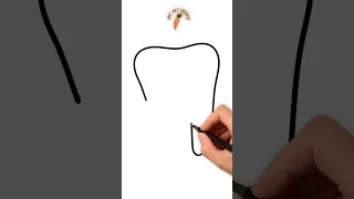 Easy Drawing Videos, Tooth Drawing, Art Tutorial #shorts #drawing #painting #art