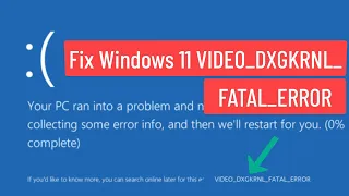 Fix Windows 11 VIDEO DXGKRNL FATAL ERROR [Solved]