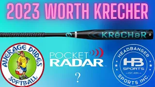 HITTING WITH THE 2023 WORTH KReCHeR - AVERAGE DUDES SOFTBALL SLOWPITCH BAT REVIEW