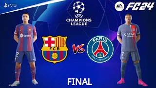 EA Sports FC 24 | Barcelona vs PSG | UEFA Champions League 23/24 Final Match | PS5™ [4K60]