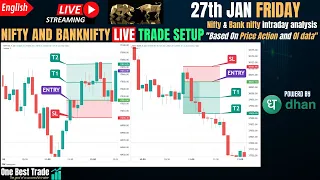 🔴Live Nifty intraday trading | Bank nifty live trading | Live options trading | 27th JAN 2023 dhan