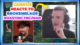 Jankos Reacts to G2 BrokenBlade ROASTING FNATIC and MADLIONS 👀