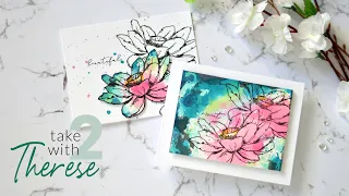 2 Bold Floral Designs for your Handmade Cards | Take 2 With Therese