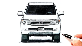 How to draw a Toyota Land Cruiser