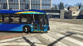 GTA 5 - MTA NovaBus LFS Articulated Jackknifeing