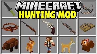 Minecraft HUNTING MOD | MINECRAFT HUNTING WEAPONS, TRAPS, ANIMALS & MORE!!