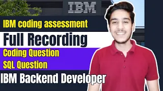 IBM coding assessment | IBM backend developer coding assessment | IBM coding assessment hackerrank